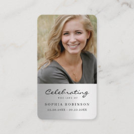 Foto: Simples Oração Funeral Cartão de Prata Faux