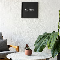 Simples Preto Personalizado Adicionar Seu Nome Ele