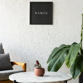 Foto Simples Preto Personalizado Adicionar Seu Nome Ele