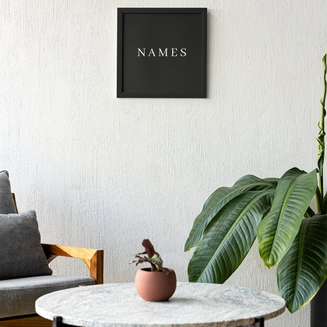 Foto Simples Preto Personalizado Adicionar Seu Nome Ele (Criador carregado)