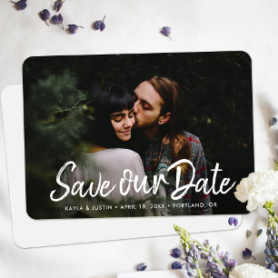 Foto simples Salve o Modelo de Convite de casament