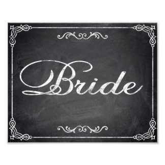 Foto Sinais de casamento Chalkboard Bride