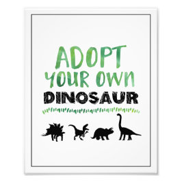 Foto Sinal de Aniversário Adote Seu Próprio Dinossauro