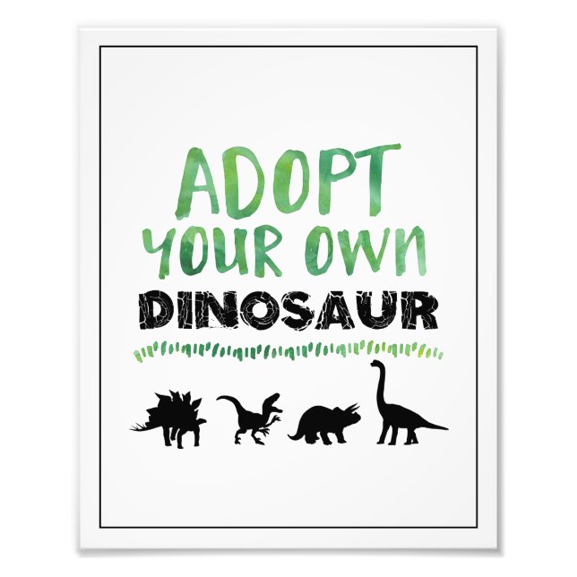 Foto Sinal de Aniversário Adote Seu Próprio Dinossauro (Frente)