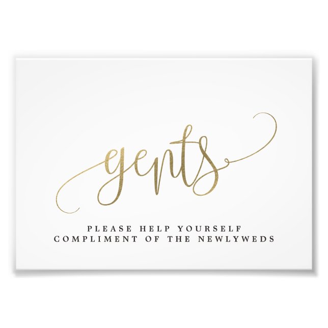 Foto Sinal de Banheira de Casamento de Gents Escolha se (Frente)