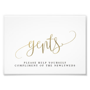 Foto Sinal de Banheira de Casamento de Gents Escolha se