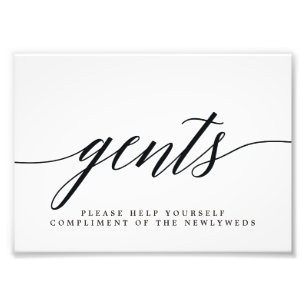 Foto Sinal de Banheiro de Casamento de Gents Escolhe o 