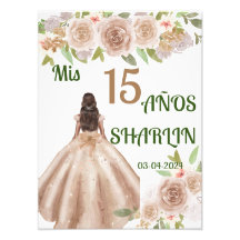 Sinal de boas-vindas da Quinceañeras