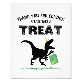 Foto Sinal de Favor de Aniversário de Dinossauro Obriga