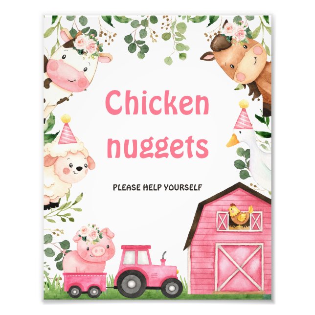 Foto Sinal de Festa de aniversário do Trator da Barn Ro (Frente)