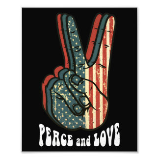 Foto Sinal de Paz Retro Vintage Anos 60 70 Presente Hip