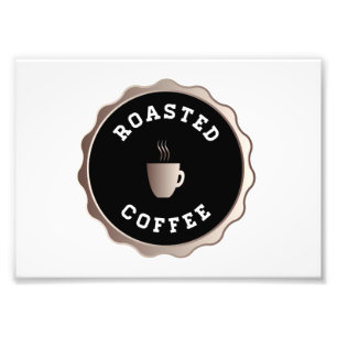 Foto Sinal Roasted redondo do café