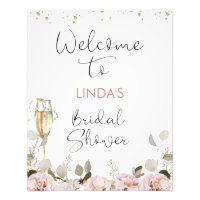 Sinalização de boas-vindas do Chá de panela Floral