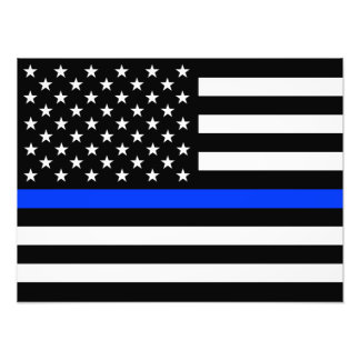 Foto Sinalizador da Polícia de Linha Azul-Fino