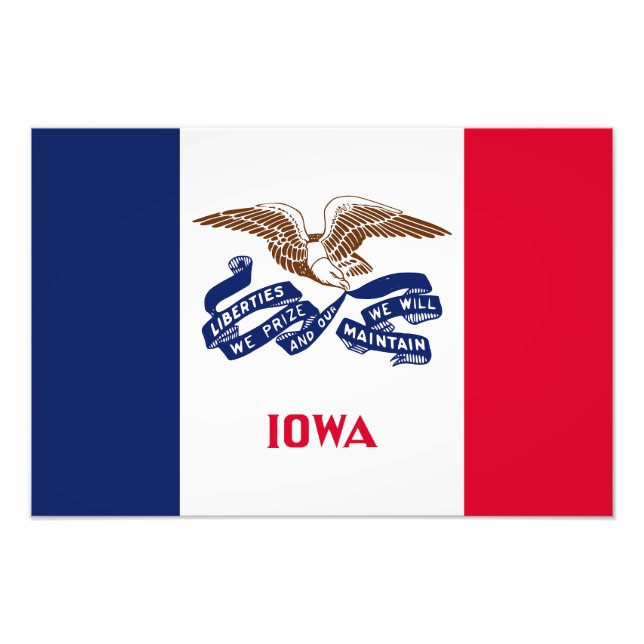 Foto Sinalizador do Estado de Iowa (Frente)