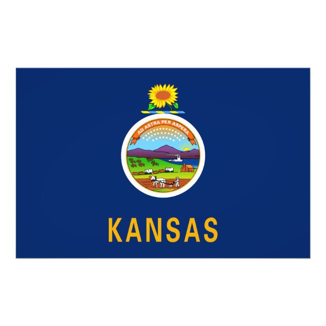 Foto Sinalizador do Estado do Kansas (Frente)