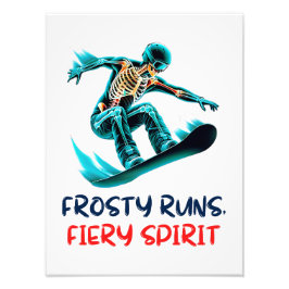 Foto Skeleton Snowboarder emoções em movimento