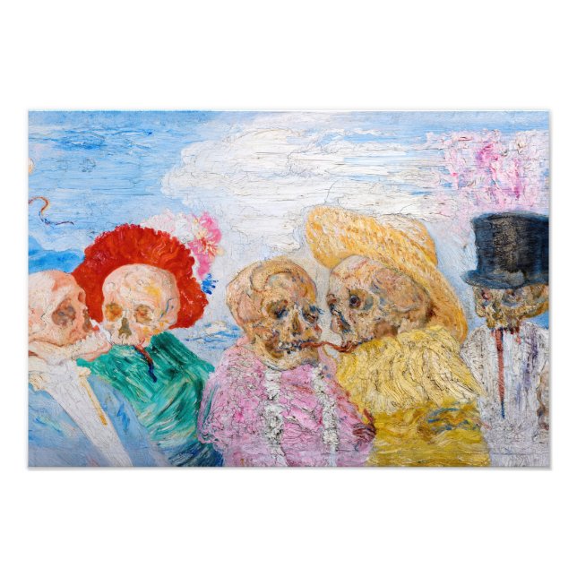 Foto Skeletons em Disguise por James Ensor (Frente)