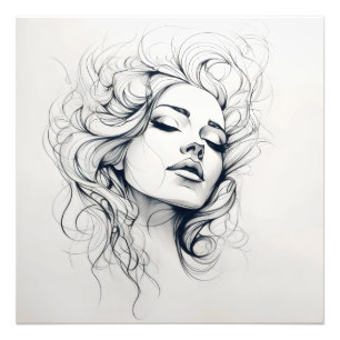 Foto Sketch da Mulher Bela