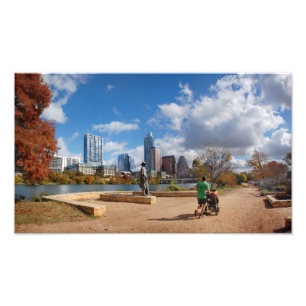 Foto Skyline do centro de Austin Texas - lago ladybird