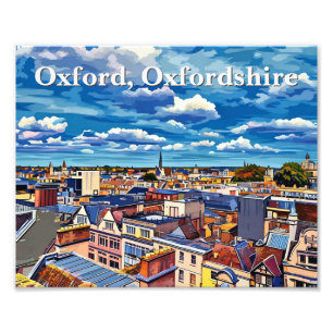 Foto Skyline of Historical Oxford Acrylic Painting