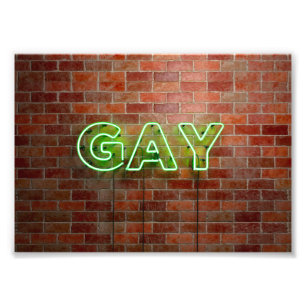 Foto SlipperyJoe's artístico neon verde Gay Sinal gay 