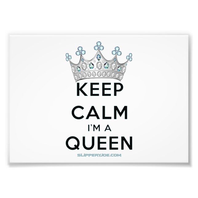 Foto SlipperyJoe's Mantenha Calma Rainha Coroa Real joi (Frente)