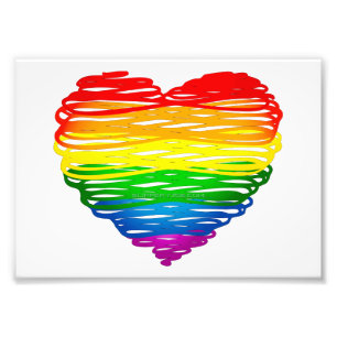 Foto SlipperyJoe's Pride Heart Scribbles gay gifts arti