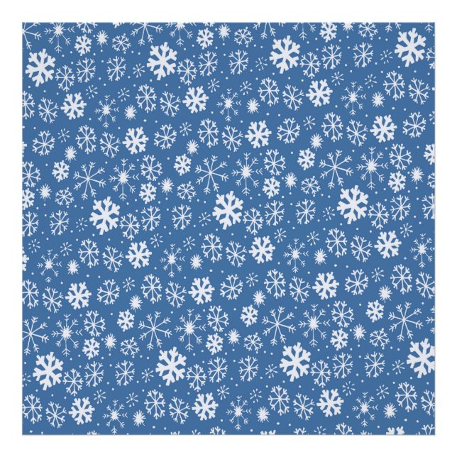 Foto Snowflake Snowstorm com fundo azul-céu (Frente)