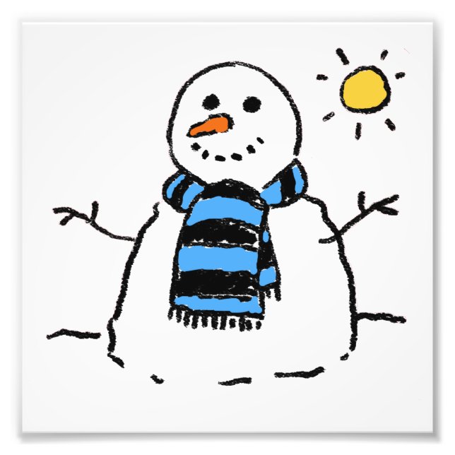 Foto Snowman Cartoon (Frente)