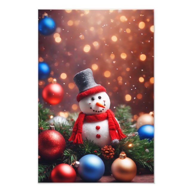Foto Snowman de Natal (Frente)