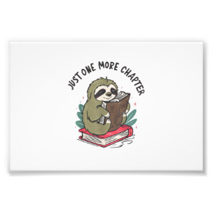 Foto Só mais um capítulo Cute Sloth Bookworm Sloth T-
