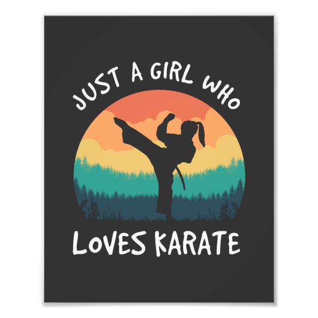 Foto Só uma garota que ama o Karate - Retro Karate Girl (Frente)