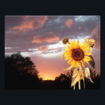 FOTO SOL DE VERÃO<br><div class="desc">Foto colorida, paisagem de verão com nuvens roxas rosas mágicas e girassóis Fotografia artística e design gráfico por Alessandro Lumini (c).</div>