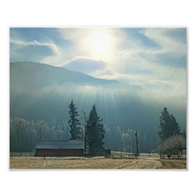 Foto Sol e Nevoeiro de 10"x8" || Impressão de Fotografi (Frente)