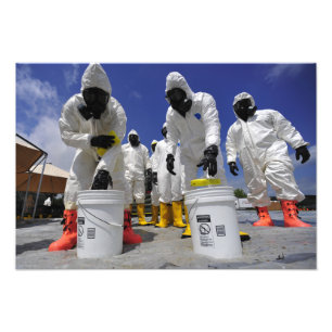 Foto Soldados dos E.U. do 457th batalhão químico