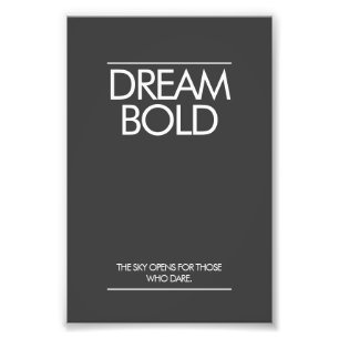 Foto "Sonhe com Audácia" Poster Minimalista para Escrit