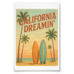 Foto Sonho da Califórnia Design de Viagem Retro dos Ano