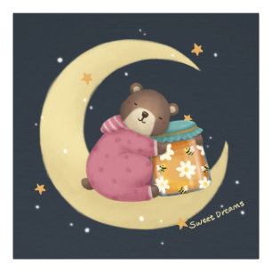Foto Sonhos Doces: Ilustração de Urso e Mel