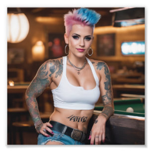 Foto Sorriso Linda Alternativo Punk Piscina Girl