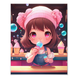 Foto Sorvete de Caractere Chibi Art Chibi