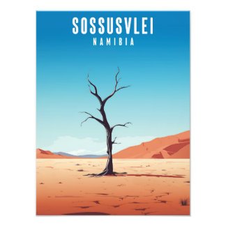 Foto Sossusvlei Namibia - Vintage Poster - Illustration