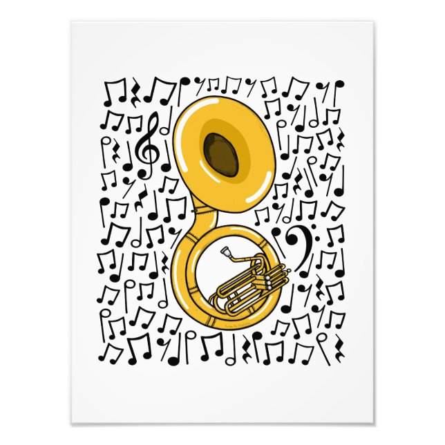 Foto Sousaphone Musical Notes Brass Musical (Frente)