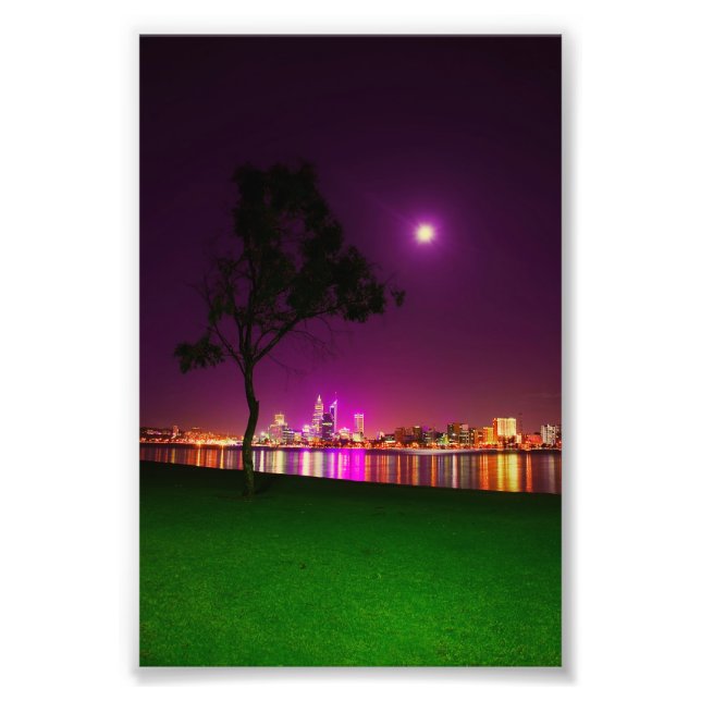 Foto South Perth Foreshore Perth City Lights Skyline (Frente)