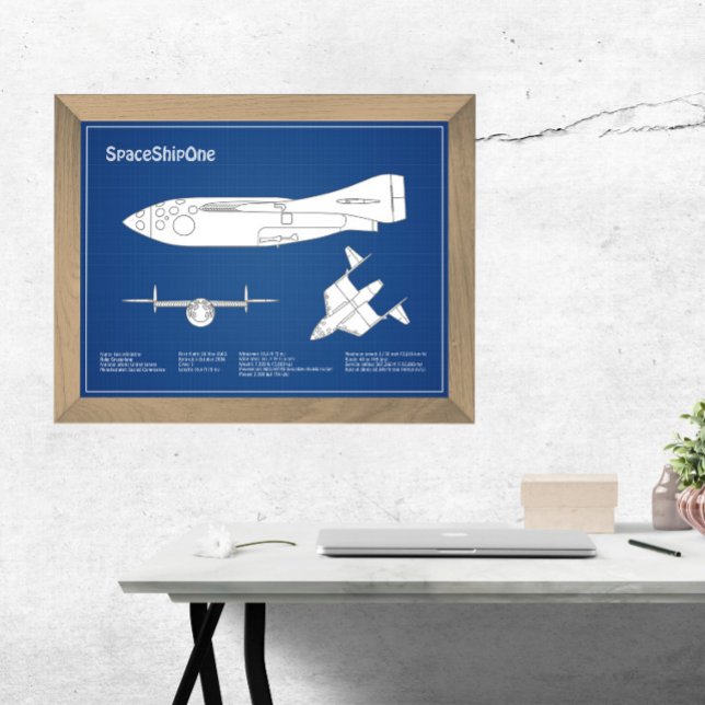 Foto SpaceShipOne - Planos de Blueprint do avião ABD (Criador carregado)