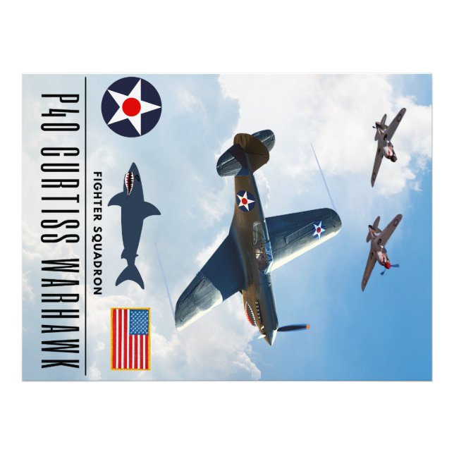 FOTO SQUADRON DE BRIGA DE WARHAWK P-40 CURTISS (Frente)