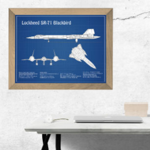Foto SR-71 Blackbird - Planos de avião Blueprint ABD