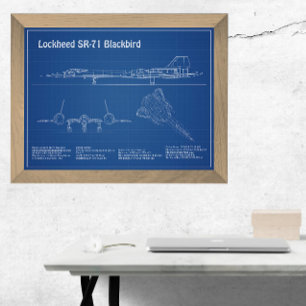 Foto SR-71 Blackbird - Planos de avião Blueprint AD