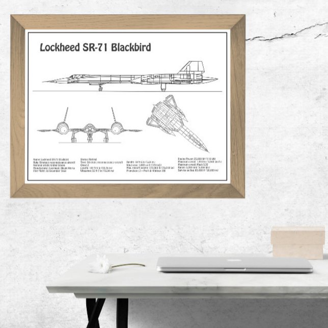 Foto SR-71 Blackbird - Planos de Blueprint do avião BD (Criador carregado)