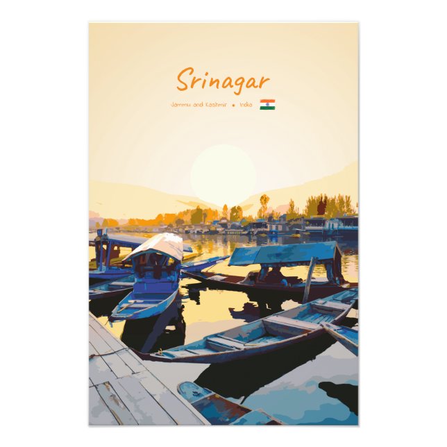 Foto Srinagar, Índia - Barcos Shikara do Lago Dal (Frente)